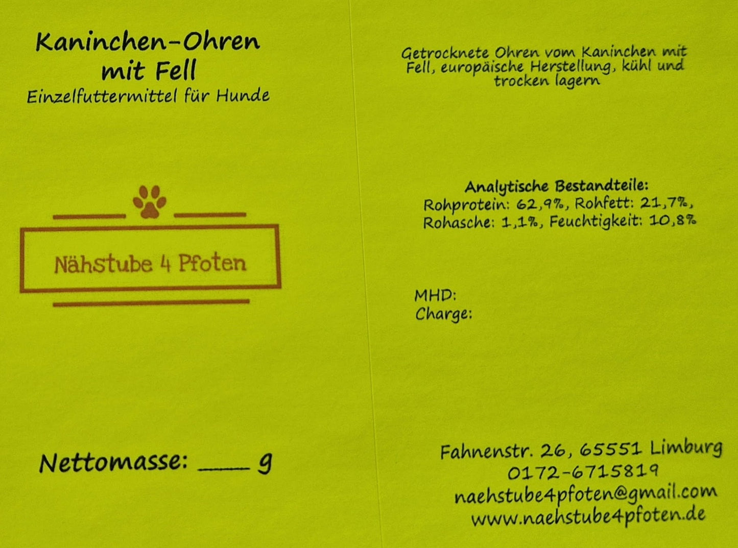 Kaninchen-Ohren mit Fell