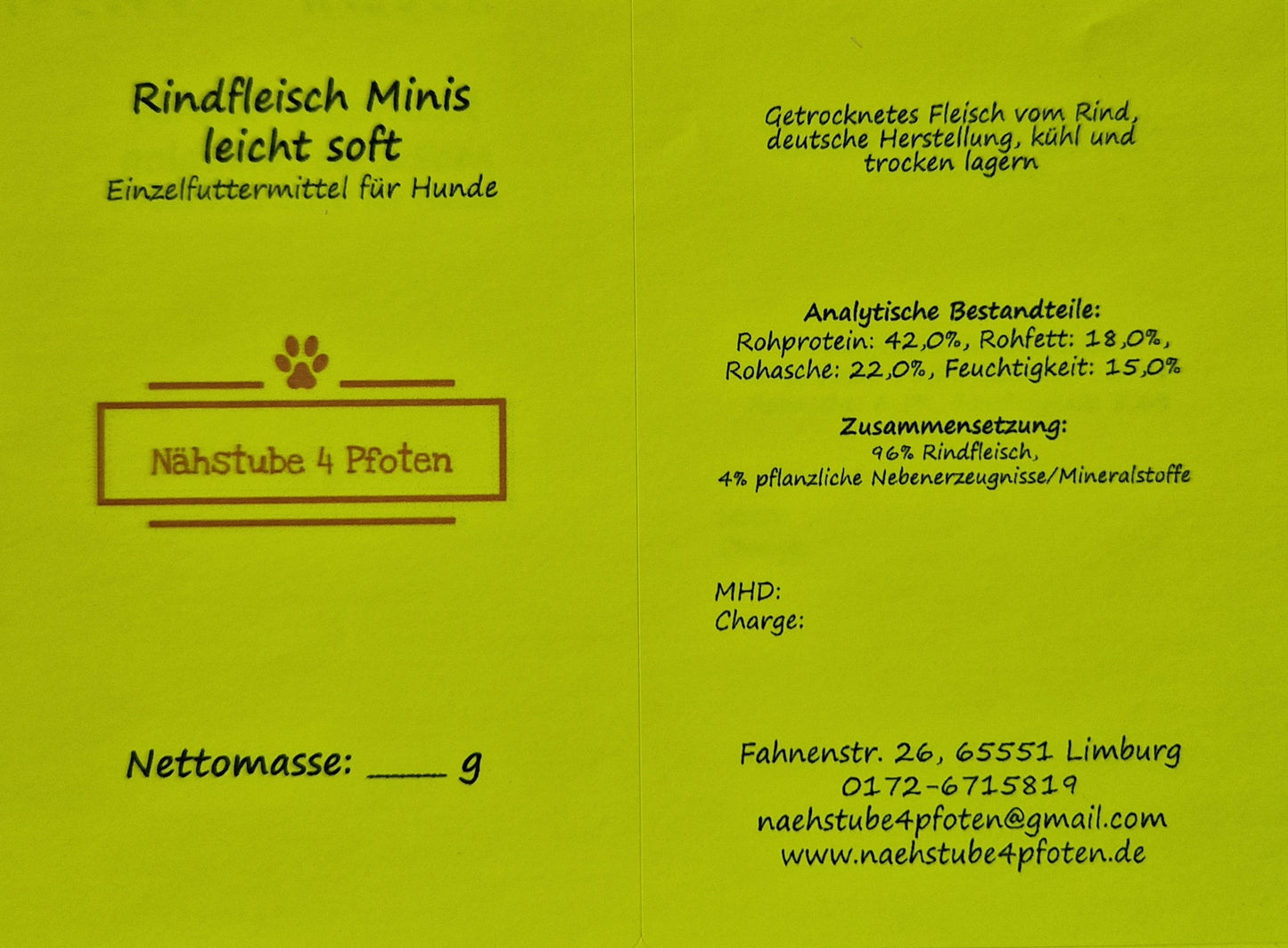 Rindfleisch Minis, leicht soft