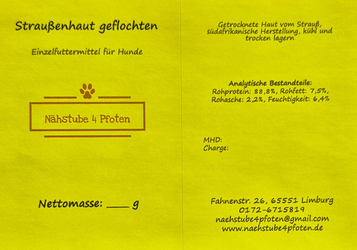 Straußenhaut geflochten