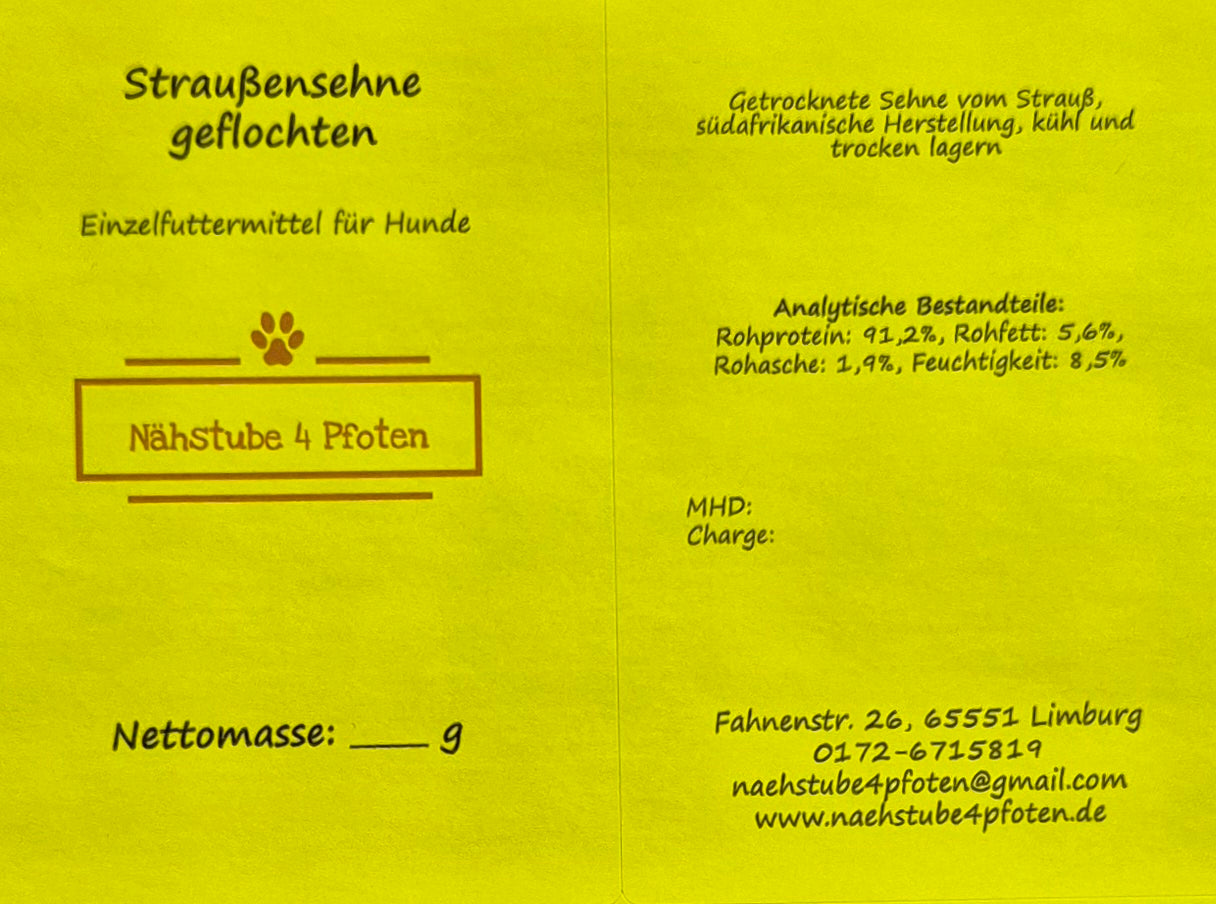 Straußensehne geflochten