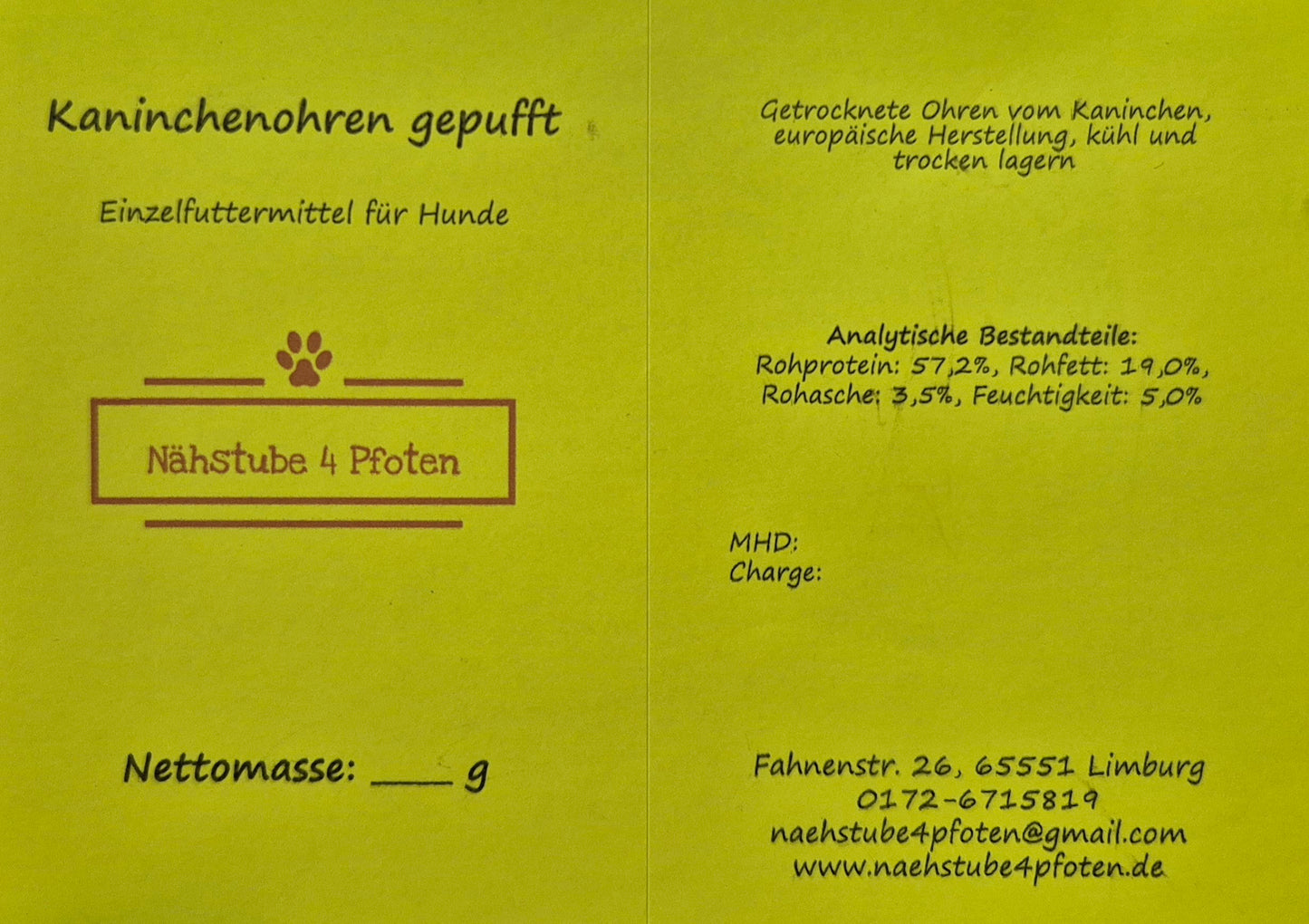 Kaninchenohren gepufft
