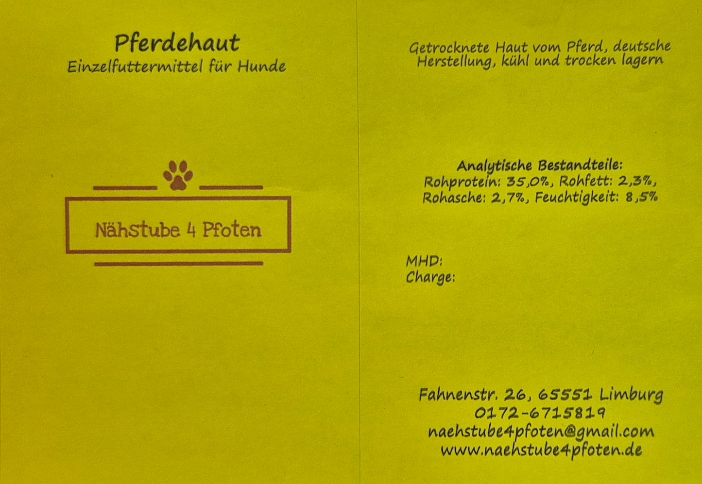Pferdehautplatte