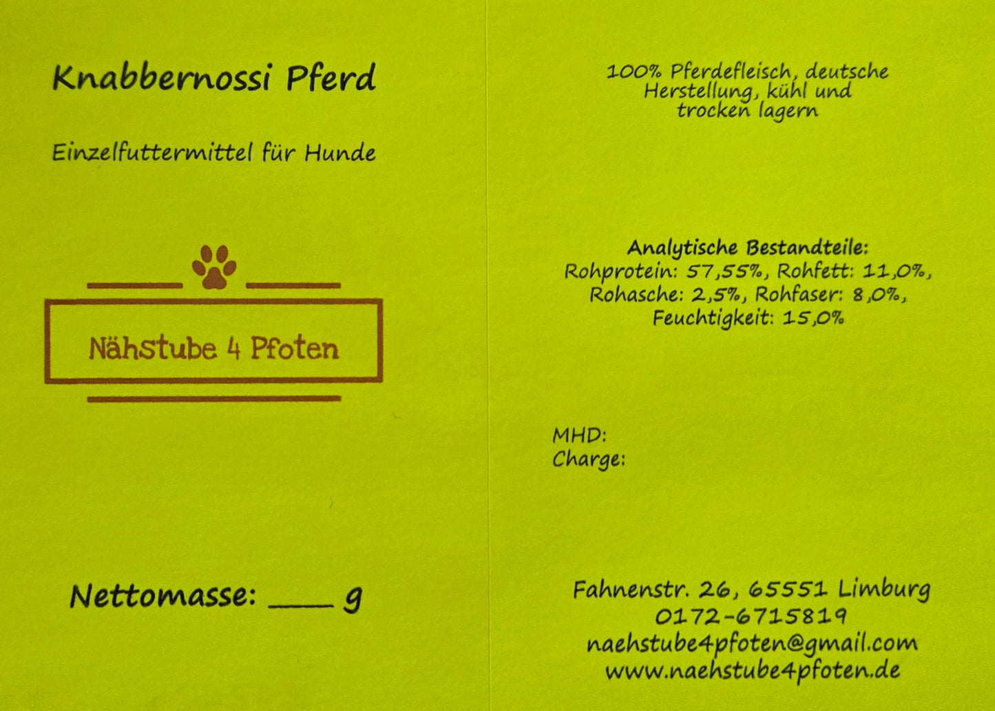 Knabbernossi Pferd