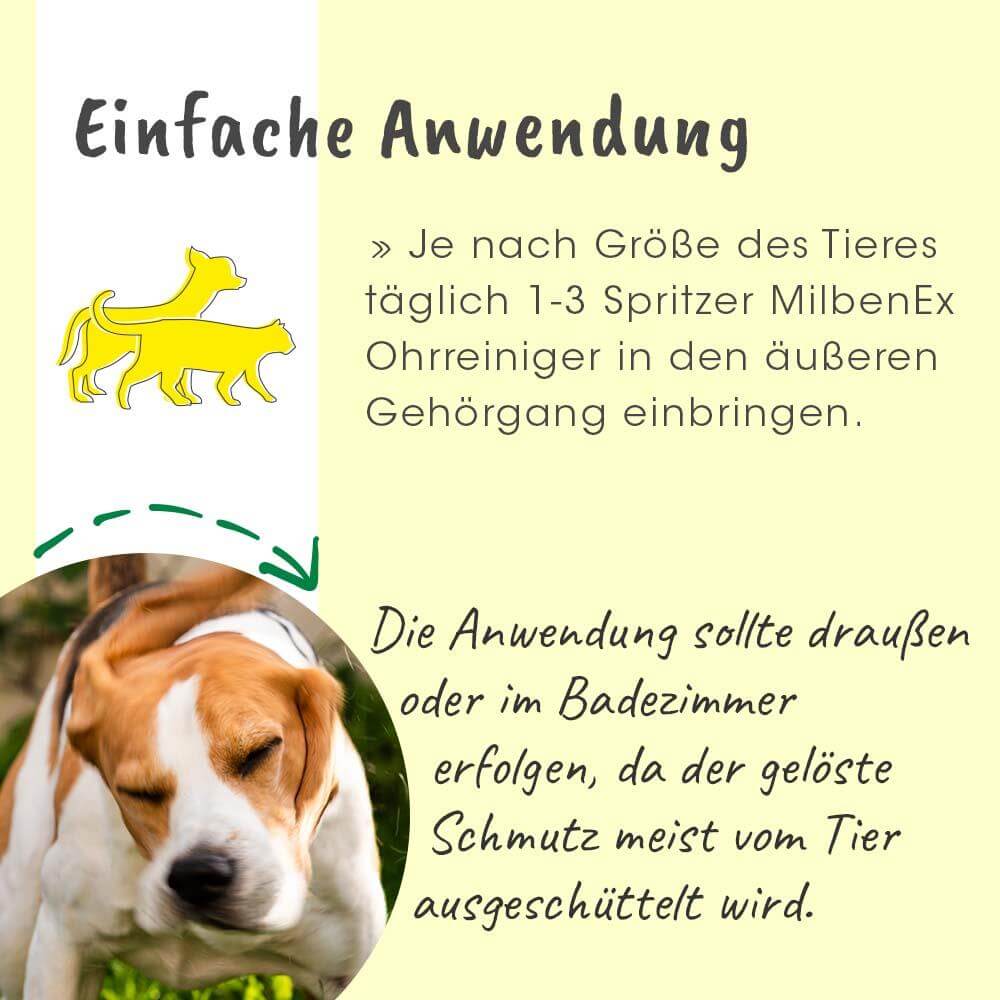 cdVet MilbenEx Ohrreiniger für Hunde, Katzen und andere Heimtiere
