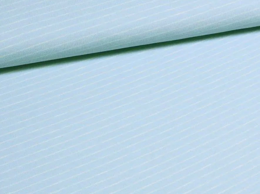 Halstuch/Dreieckstuch/Bandana hellblau/weiß gestreift