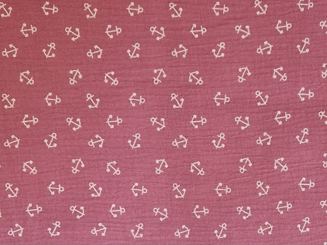 Halstuch/Dreieckstuch/Bandana Anker rosa