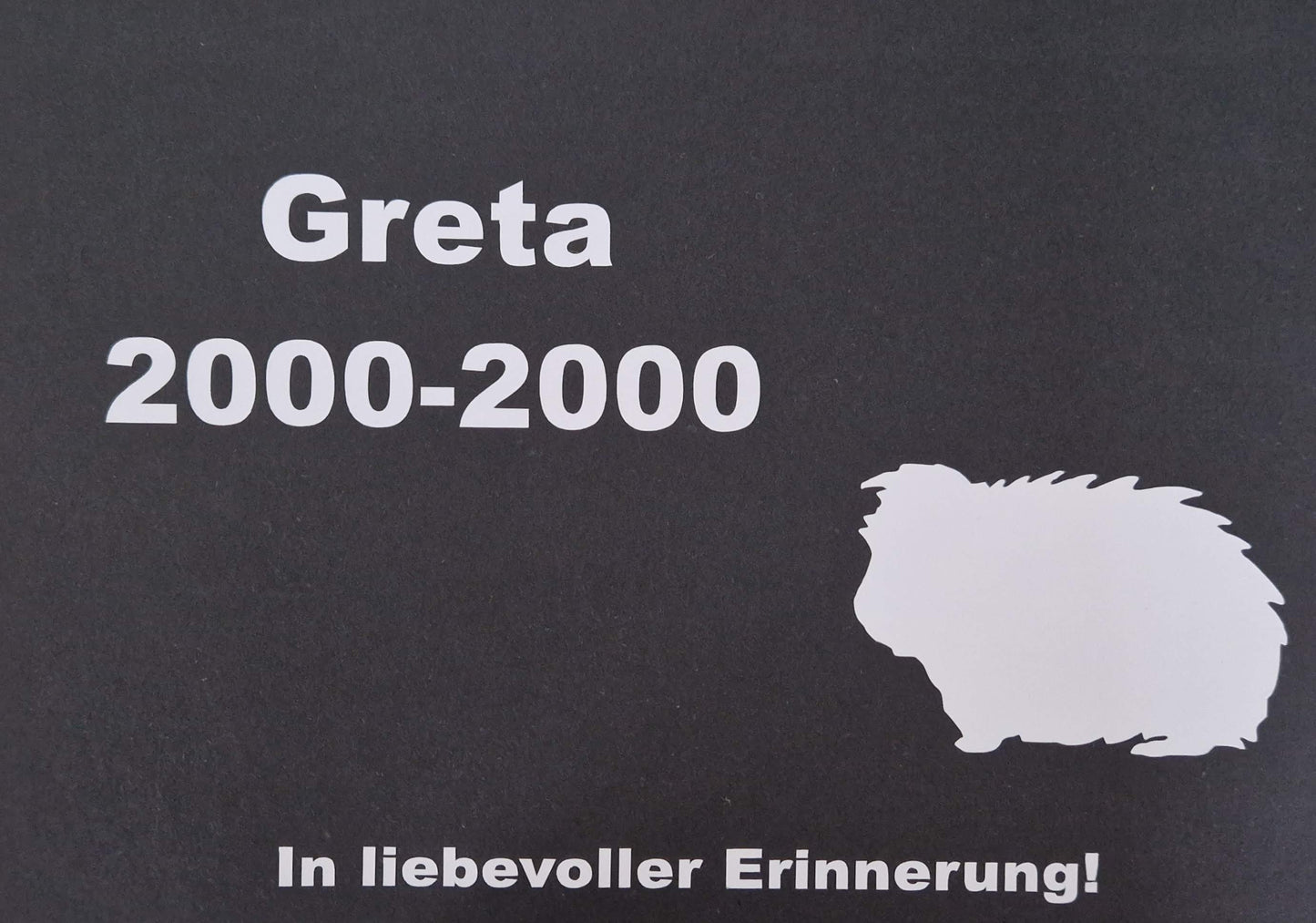 Personalisierte Trauertafel aus echtem Granit