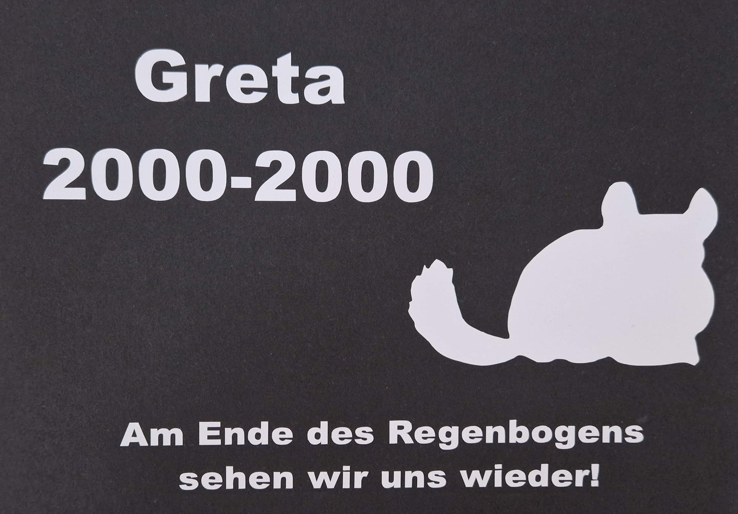 Personalisierte Trauertafel aus echtem Granit