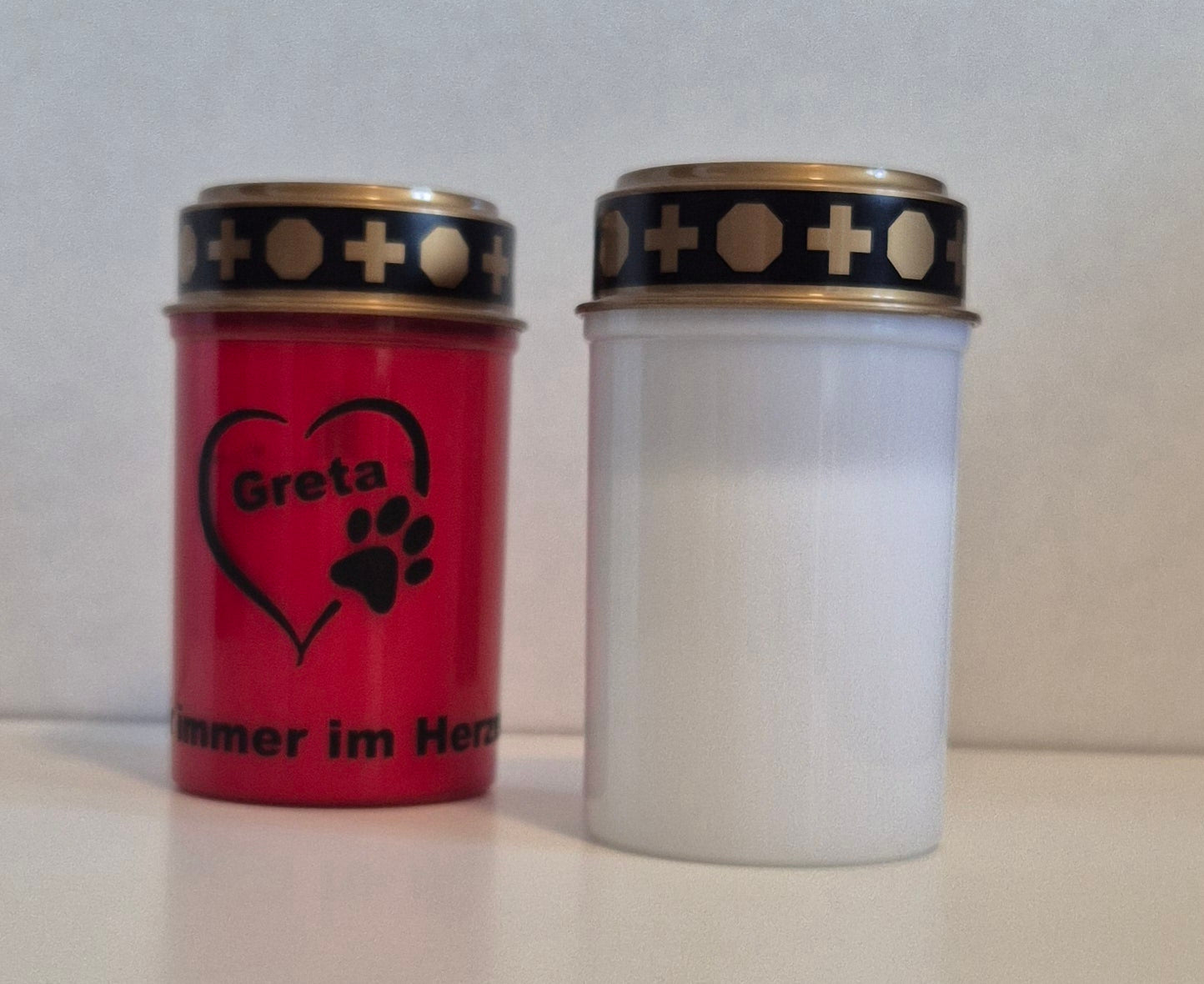 Personalisierte LED-Trauerkerze mit Timer
