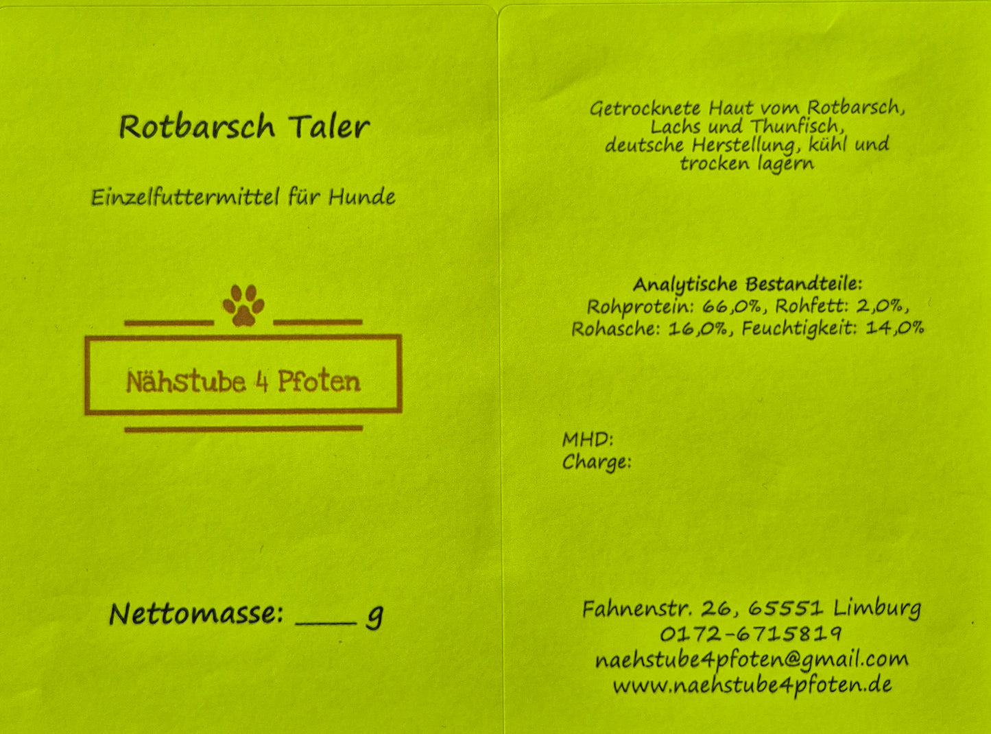 Rotbarsch Taler