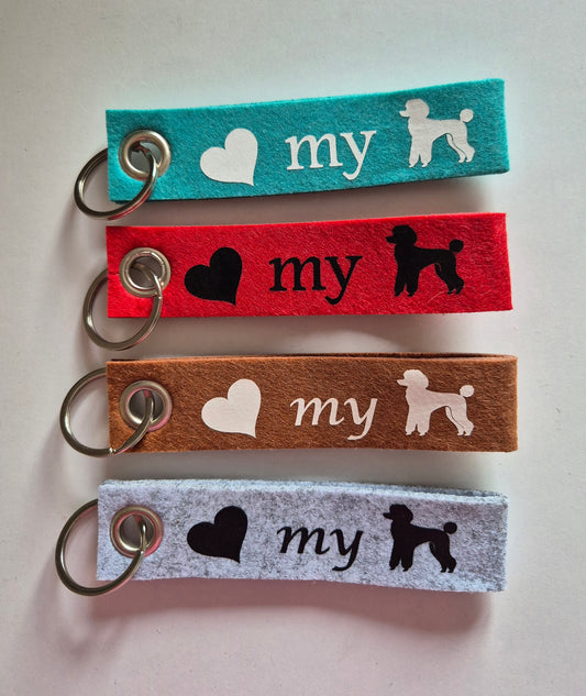 Sale Schlüsselanhänger Filz mit Pudel