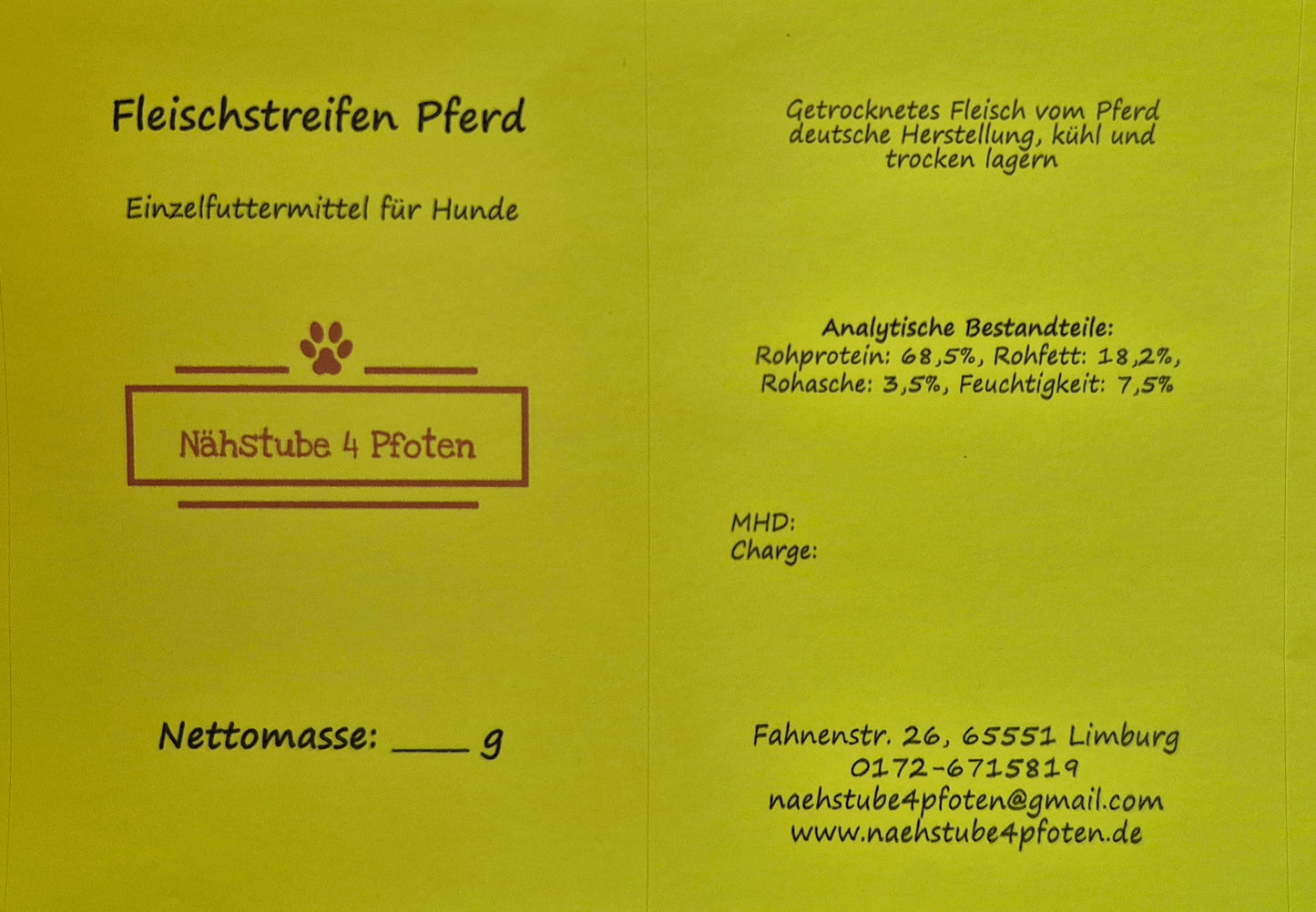 Fleischstreifen Pferd