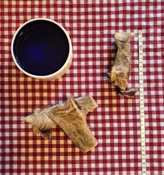 Rinder Kopfhaut mit Fell, ca 15cm