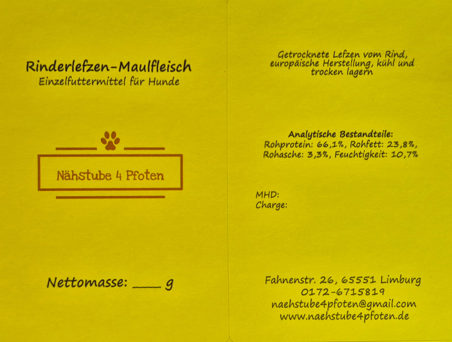 Rinderlefzen-Maulfleisch