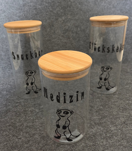 Aufbewahrungsglas für Leckerlies, Personalisierung möglich
