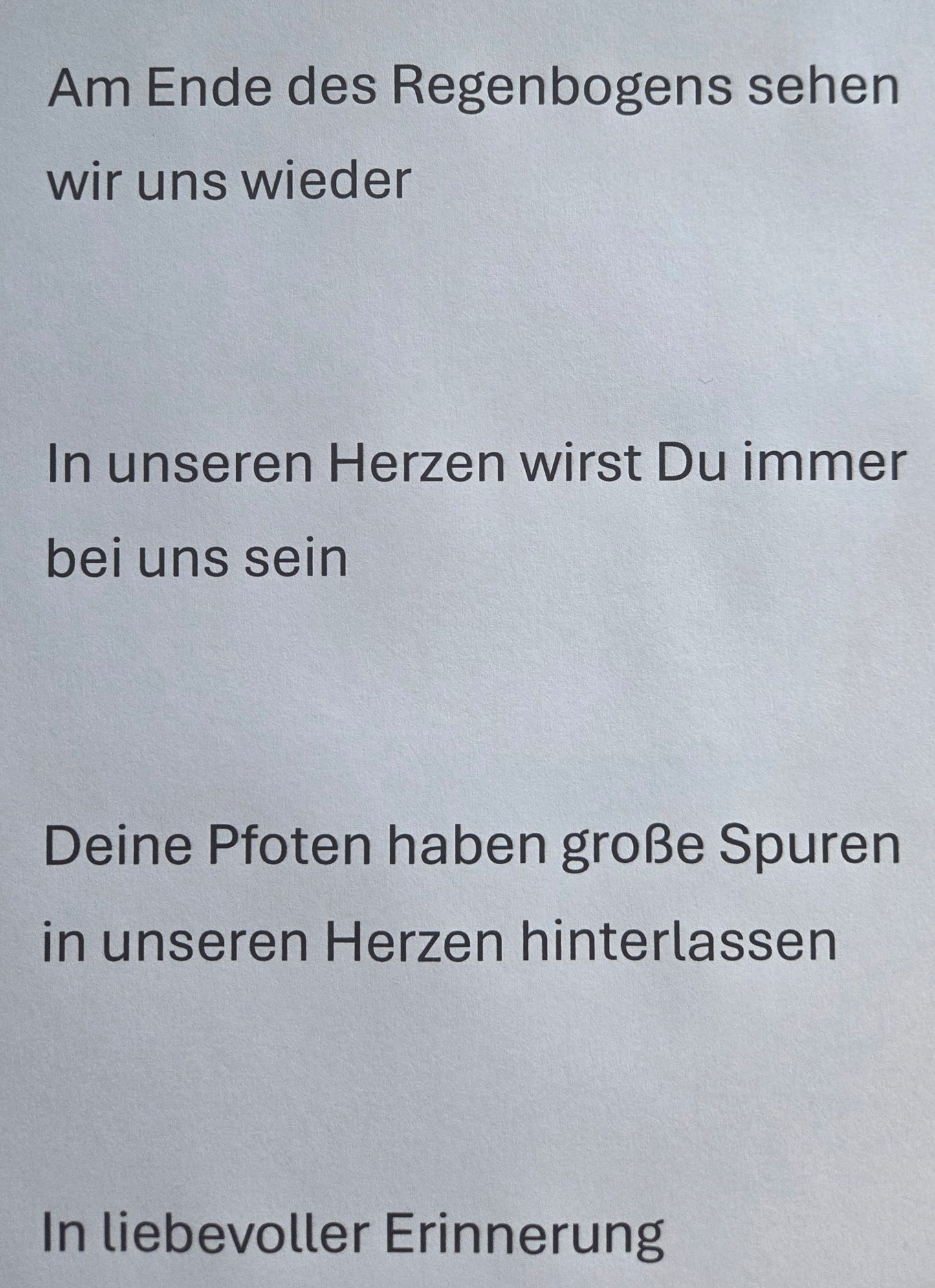 Personalisierte Trauertafel aus echtem Granit