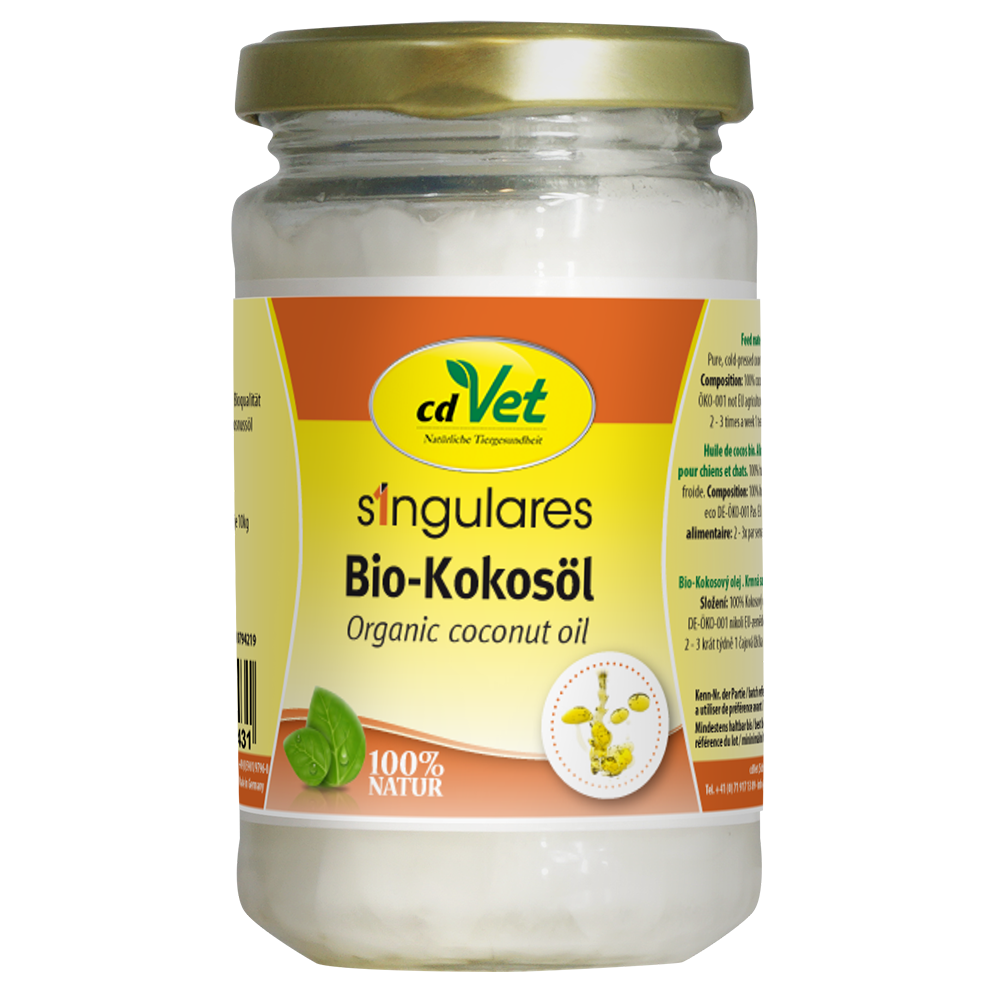 cdVet Singulares Bio-Kokosöl für Hunde, Katzen, Nager, Vögel und Reptilien