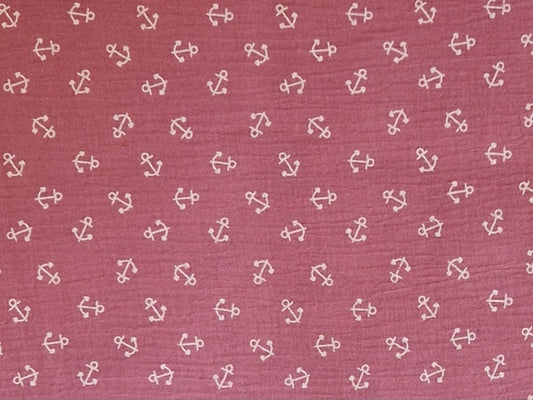 Hundehalstuch/Dreieckstuch/Bandana Anker rosa